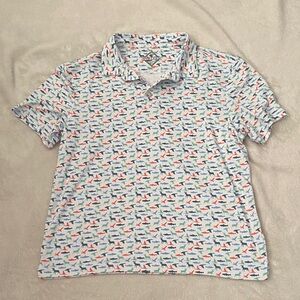 BURLEBO Kids Polo Shirt with Colorful wildlife Pattern XL 14/16